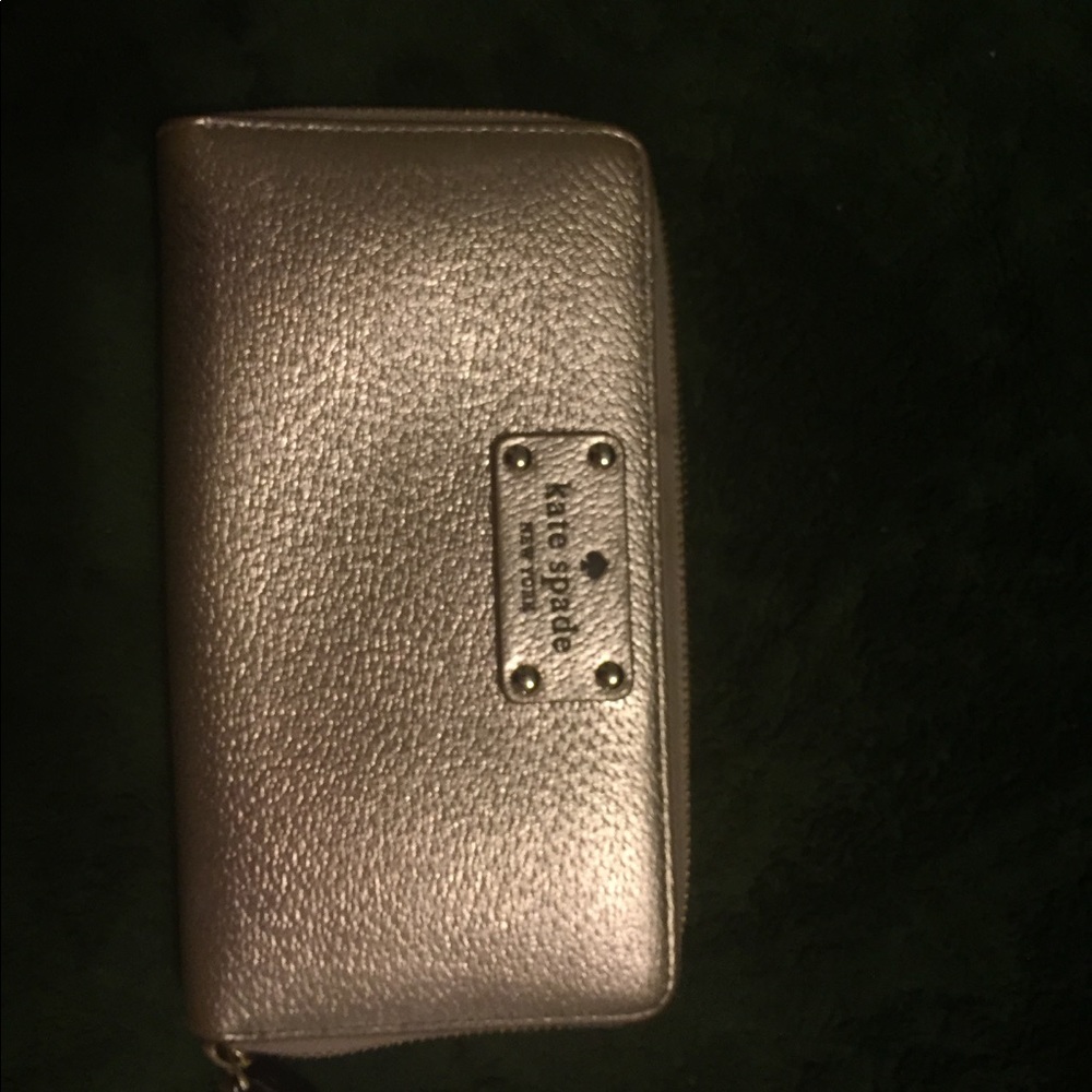 Kate Spade Gold Pebbled Leather wallet
